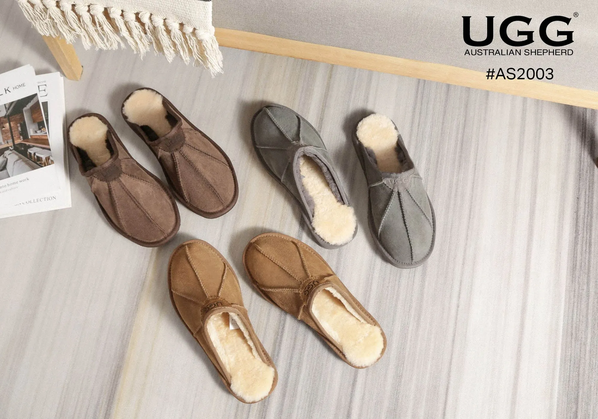 UGG Australian Shepherd Confort Pantoufles Ouvertes Unisexe Rafael Chaussures UGG