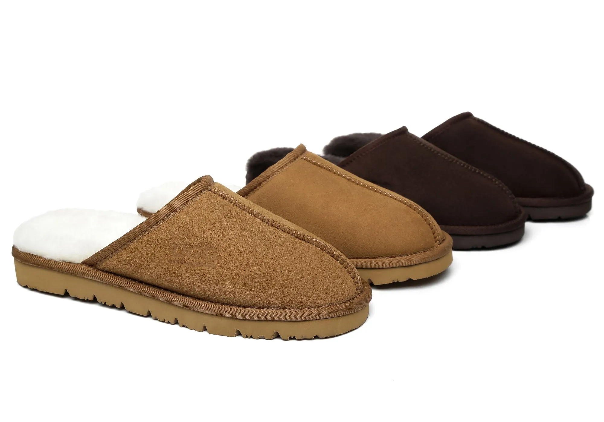 UGG Australian Shepherd Confortables Pantoufles Unisexe Mosley à Dos Ouvert Chaussures UGG