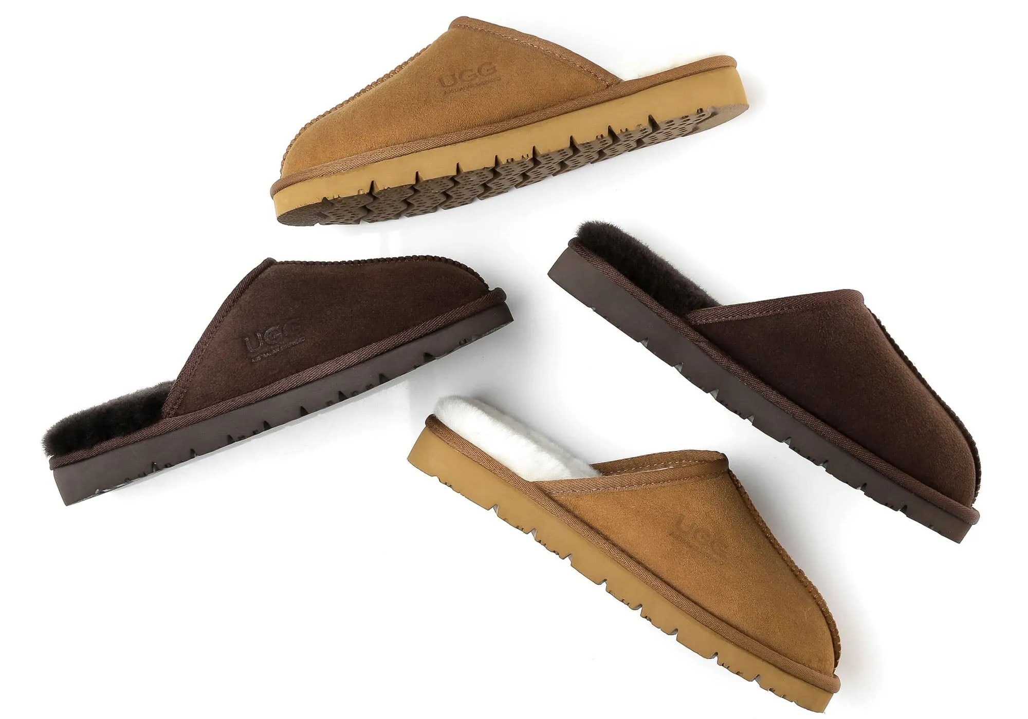 UGG Australian Shepherd Confortables Pantoufles Unisexe Mosley à Dos Ouvert Chaussures UGG