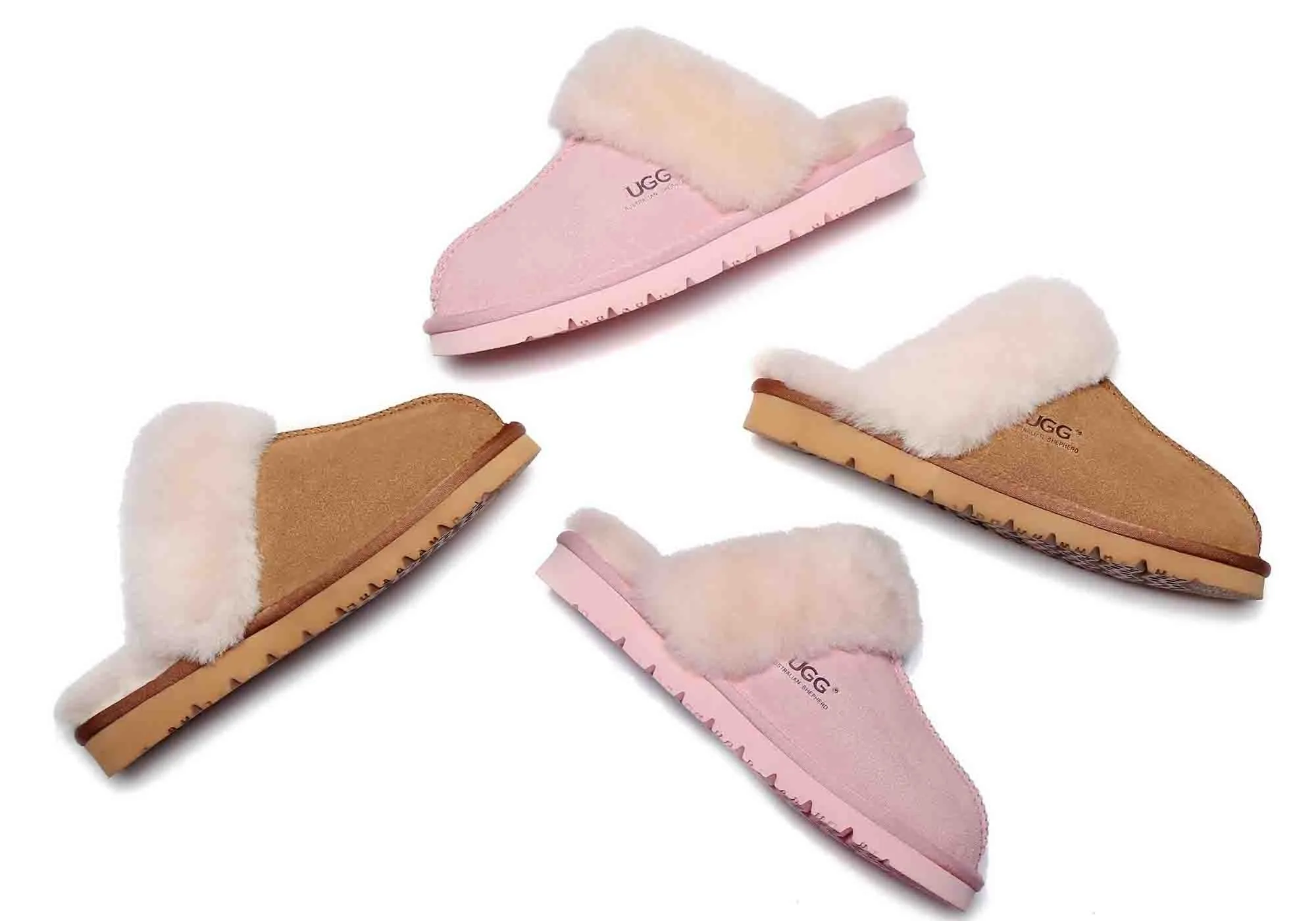 UGG Australian Shepherd Chaussons confortables unisexe Muffin Scuff