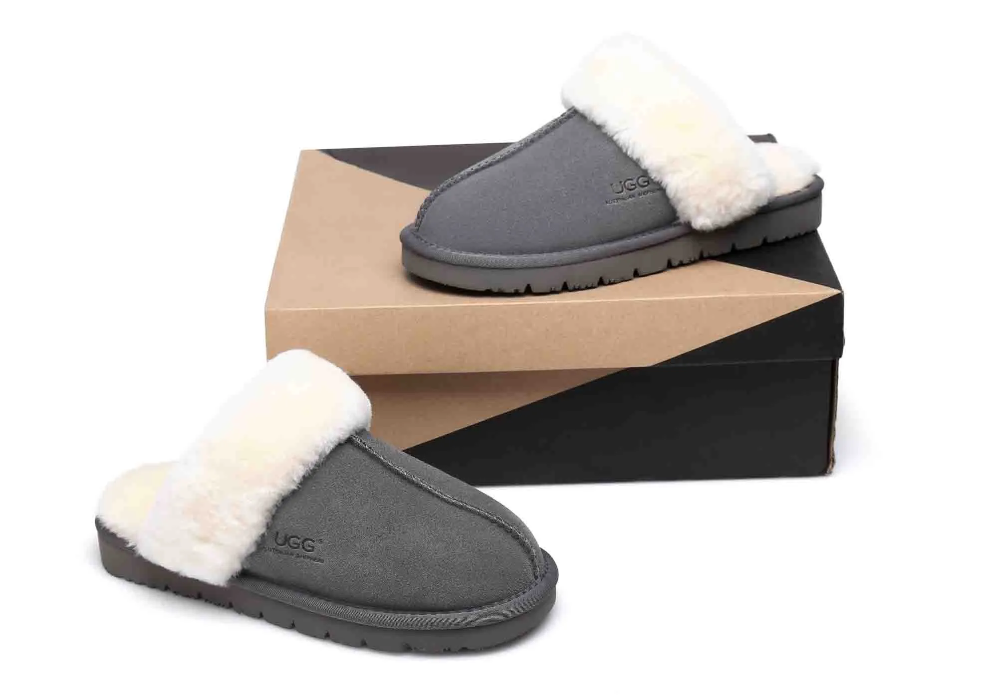 UGG Australian Shepherd Chaussons confortables unisexe Muffin Scuff
