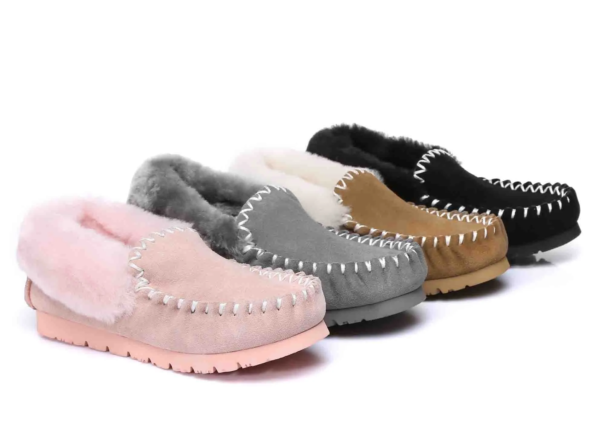 UGG Australian Shepherd Mocassins Pantoufles Confortables Unisexe POPO Chaussures UGG