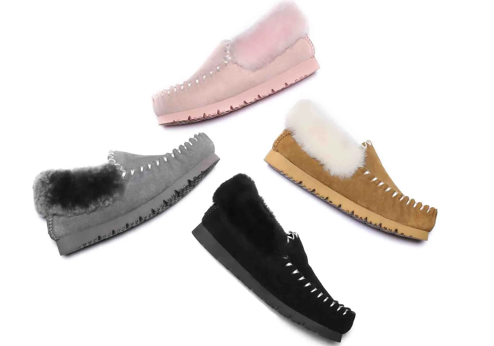 UGG Australian Shepherd Mocassins Pantoufles Confortables Unisexe POPO Chaussures UGG