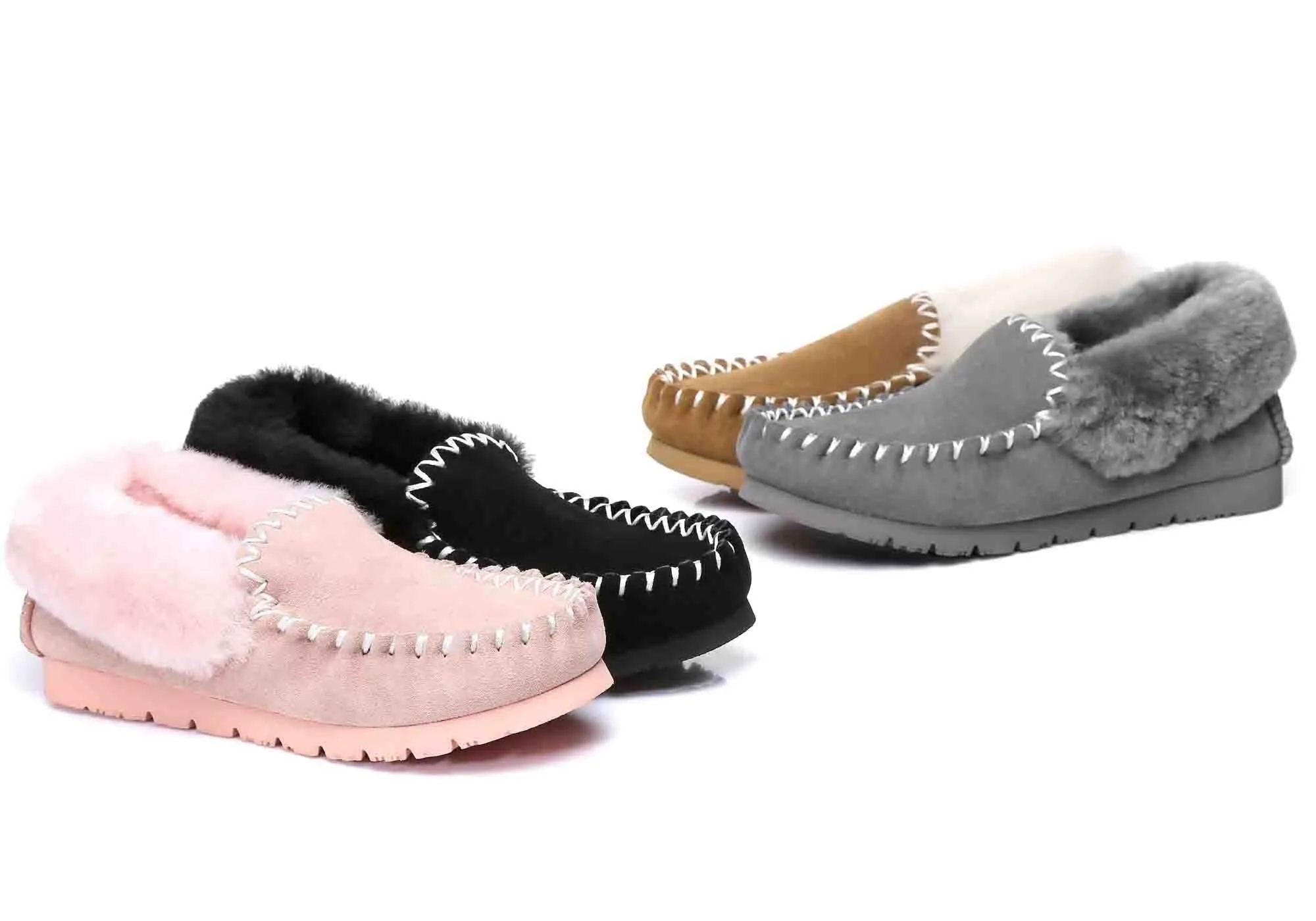 UGG Australian Shepherd Mocassins Pantoufles Confortables Unisexe POPO Chaussures UGG
