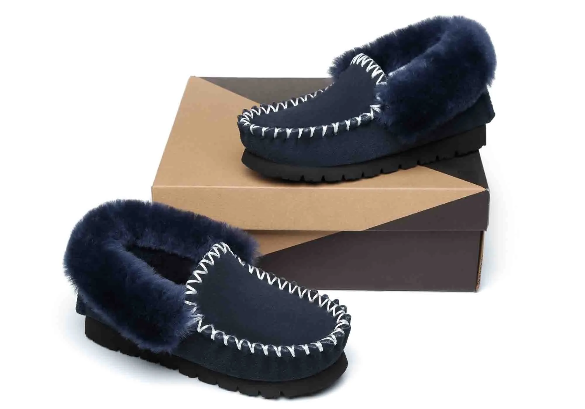 UGG Australian Shepherd Mocassins Pantoufles Confortables Unisexe POPO Chaussures UGG