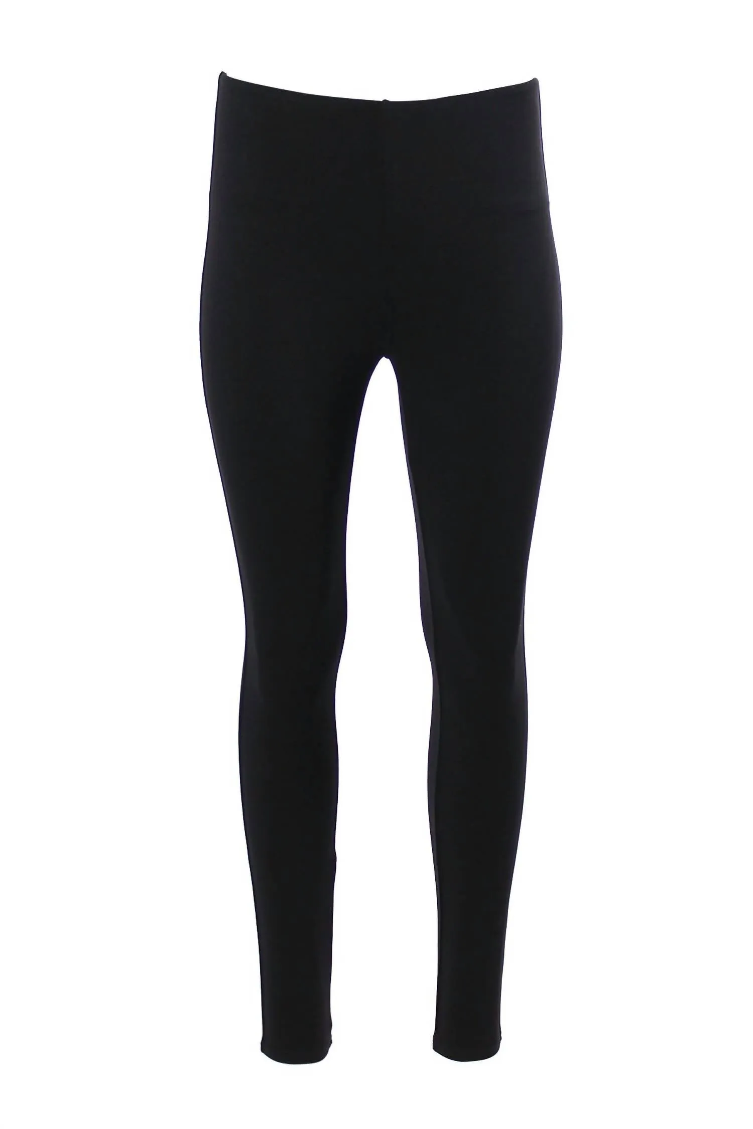 Leggings Femme Carson Confort Fit Stretch Uni en Maille Noir