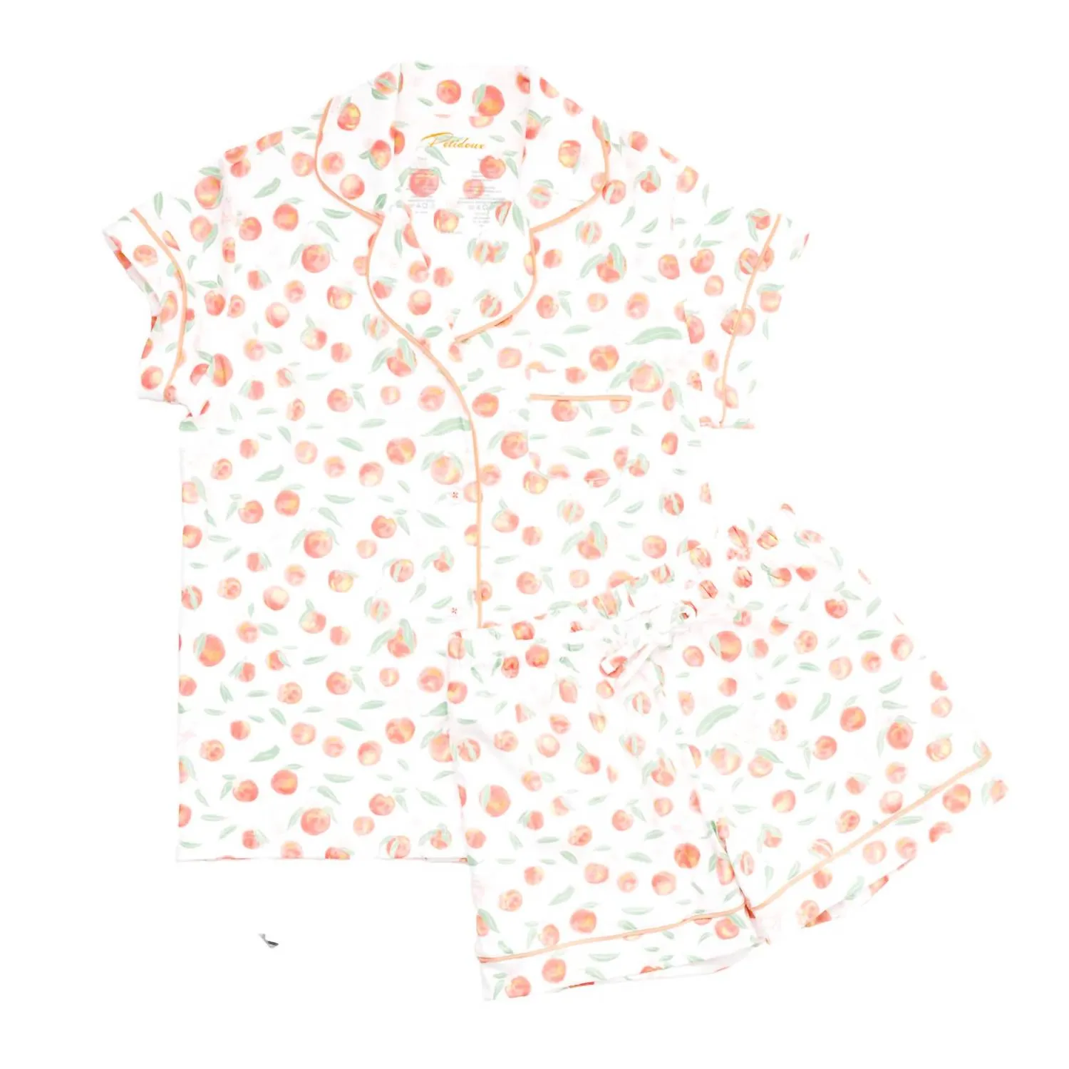 Pyjama 2 pièces pour femmes en pêches d'été
