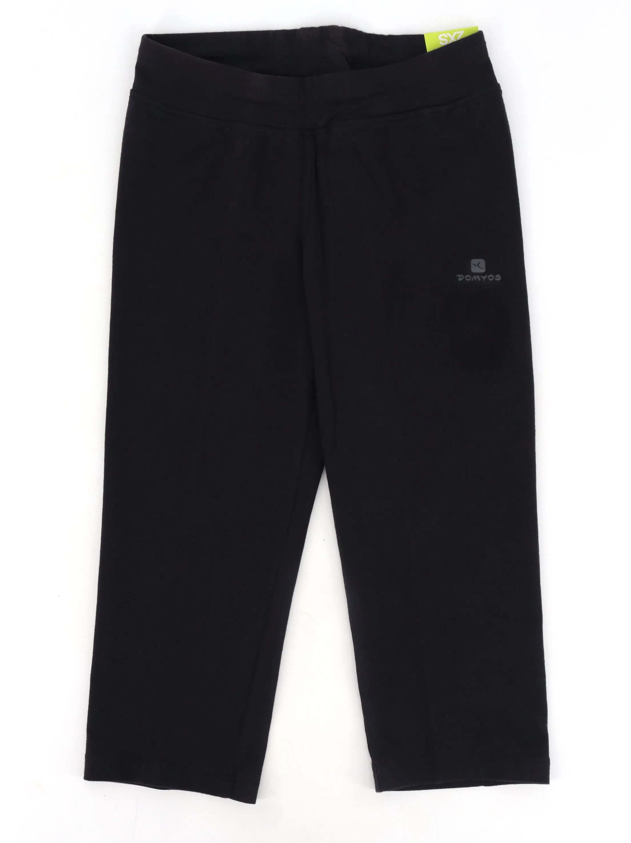 Legging Capri Femme avec Logo de Marque Imprimé, Noir