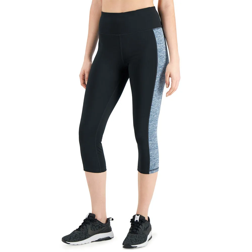 Legging femme court à motifs colorés, Noir