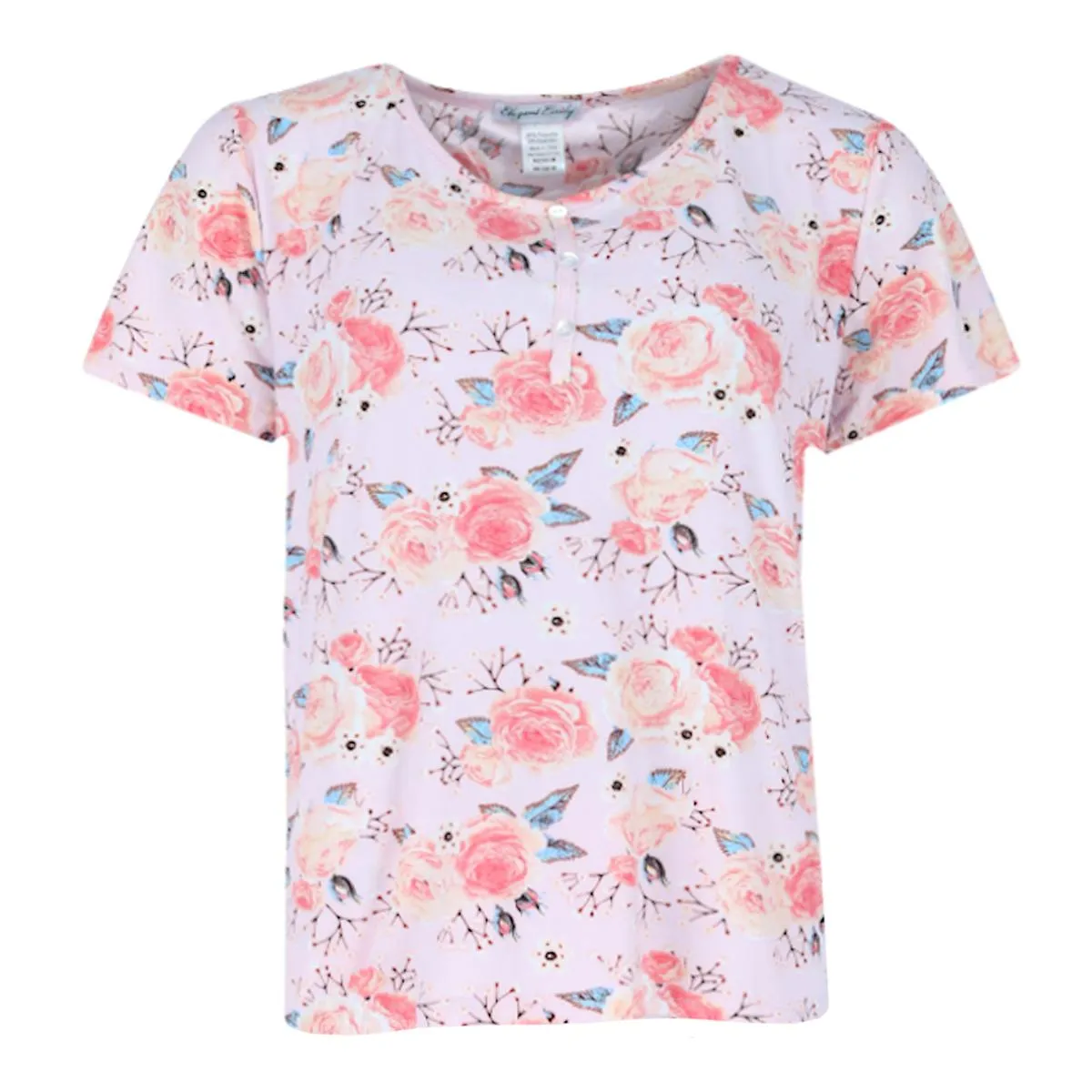 Ensemble Capri à Manches Courtes Fleuri pour Femme