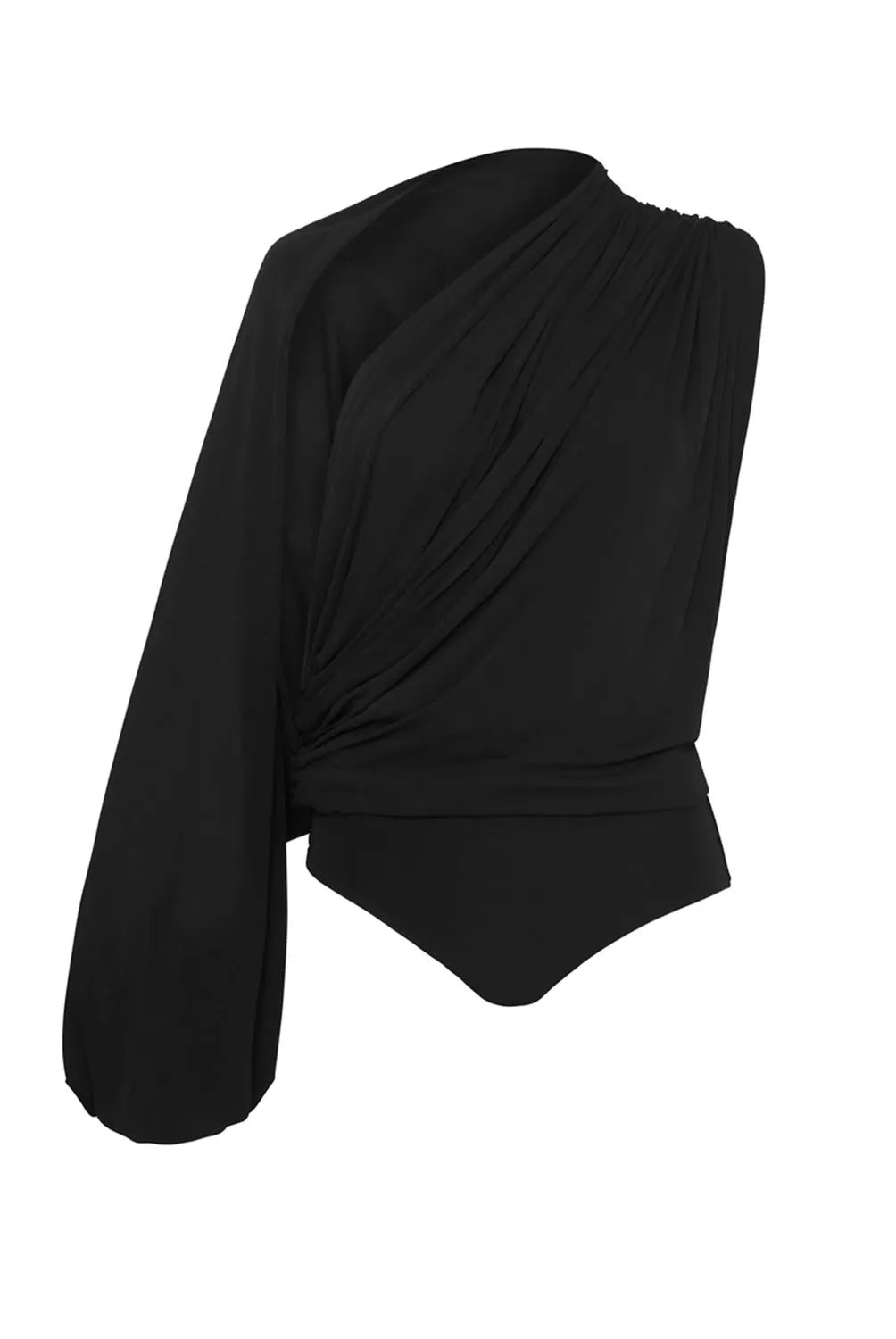 Combinaison Femme Drapée Gazée En Noir