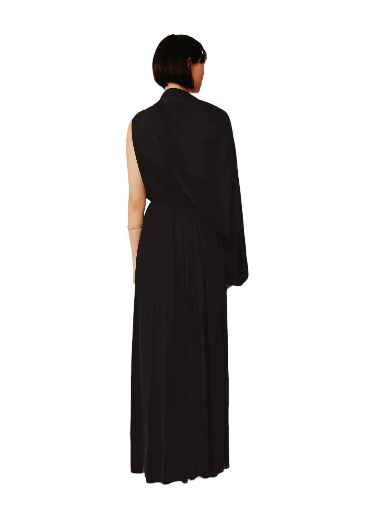 Combinaison Femme Drapée Gazée En Noir
