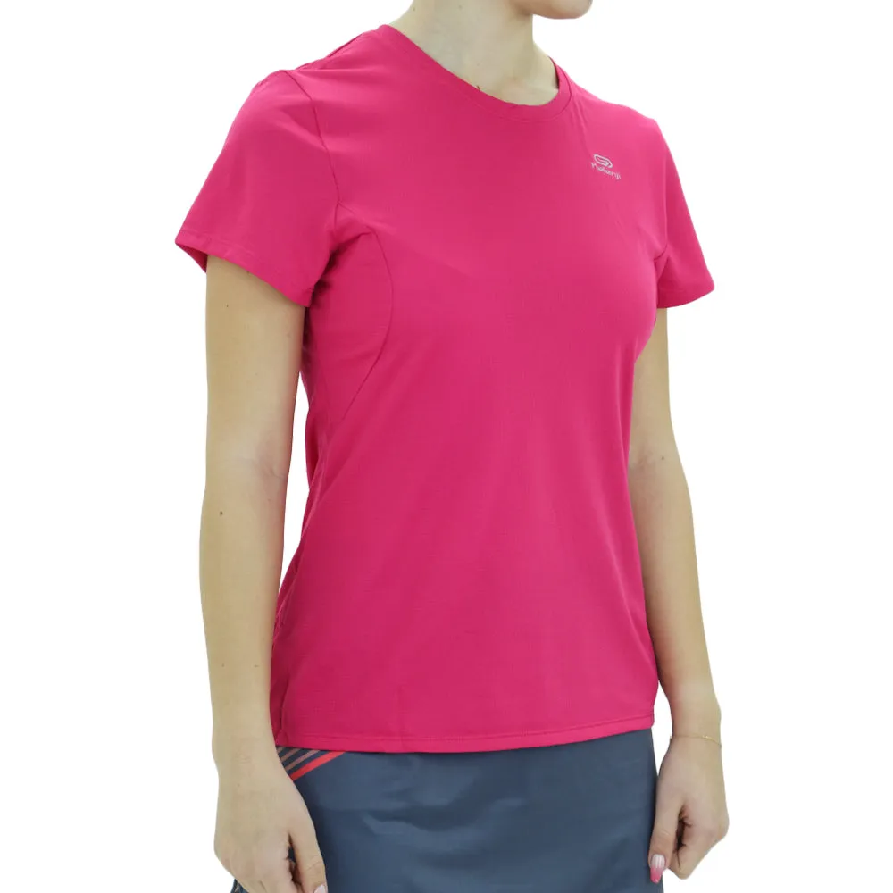 Haut de sport imprimé graphique pour femme, Fuchsia