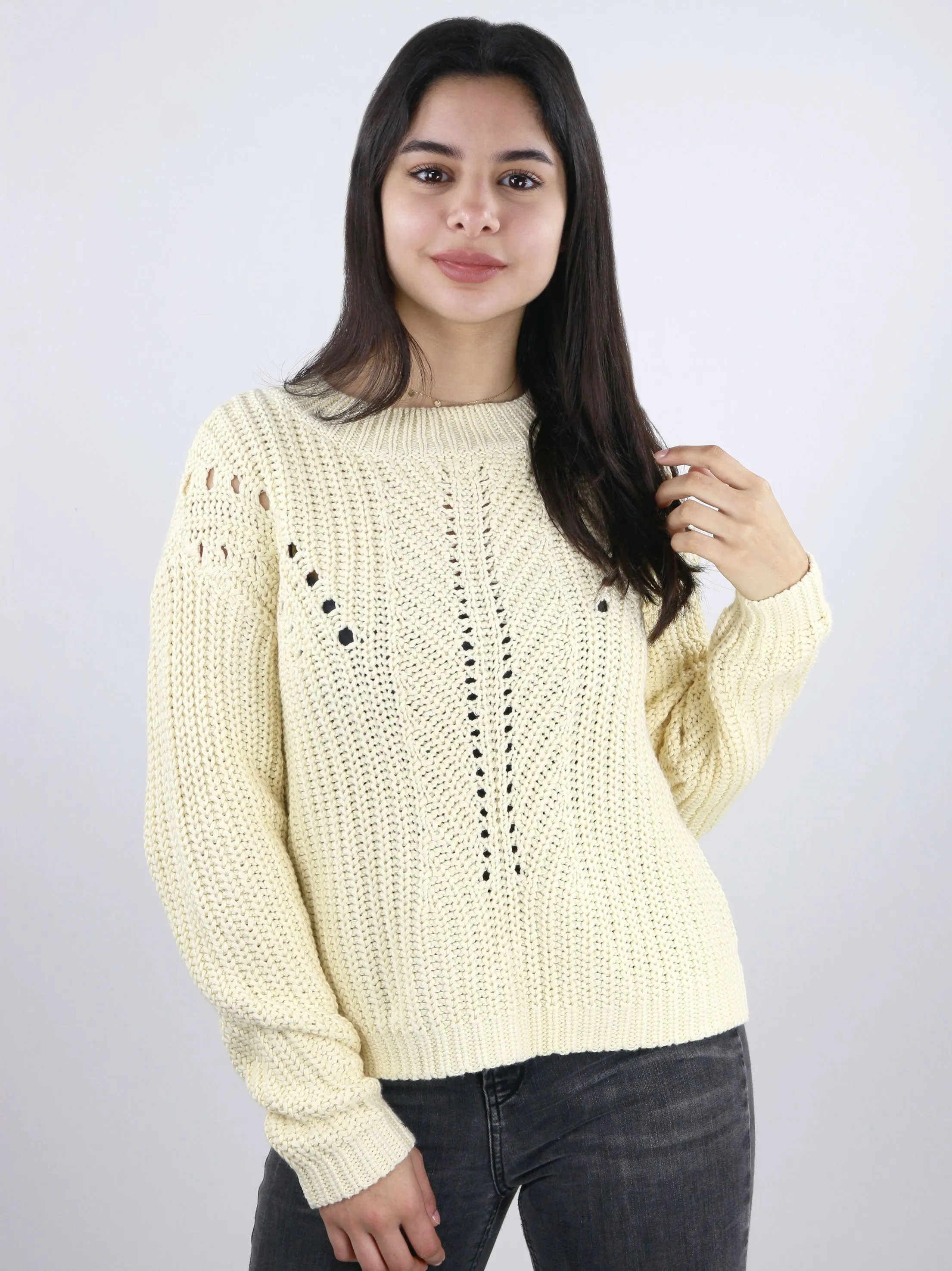 Pull tricoté pour femme, Beige