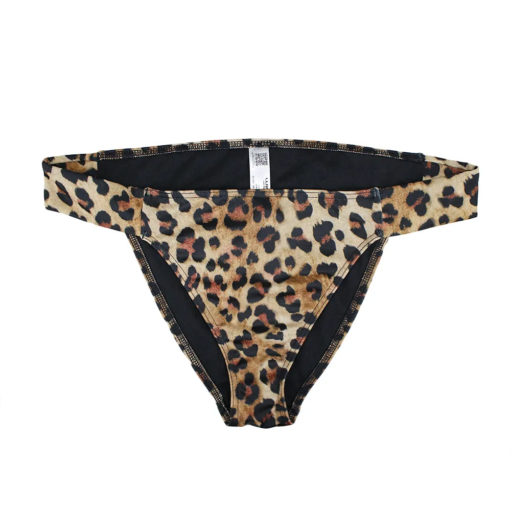 Culotte de Bikini à Imprimé Léopard pour Femme, Multi