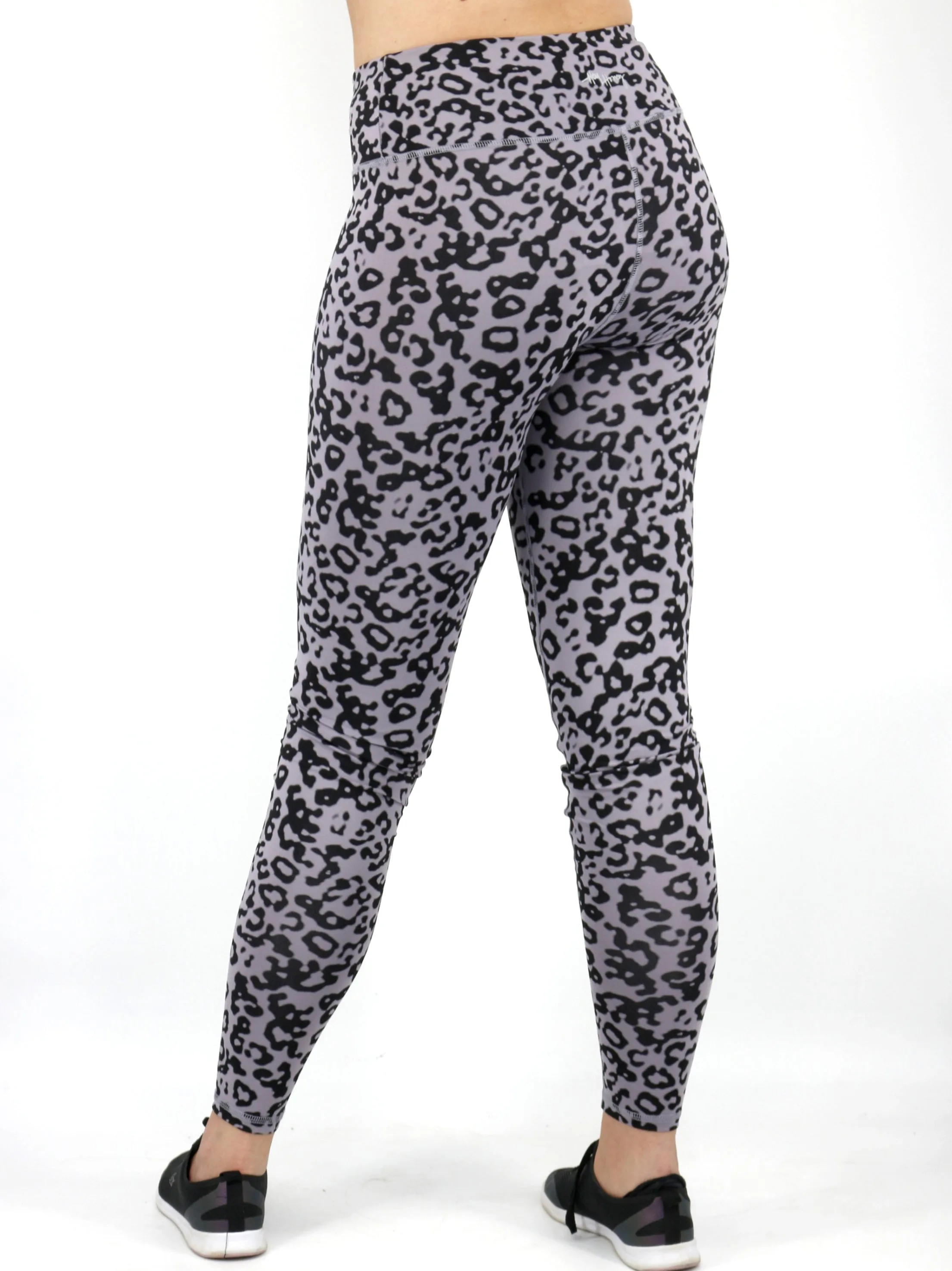 Legging Femme Imprimé Léopard, Gris