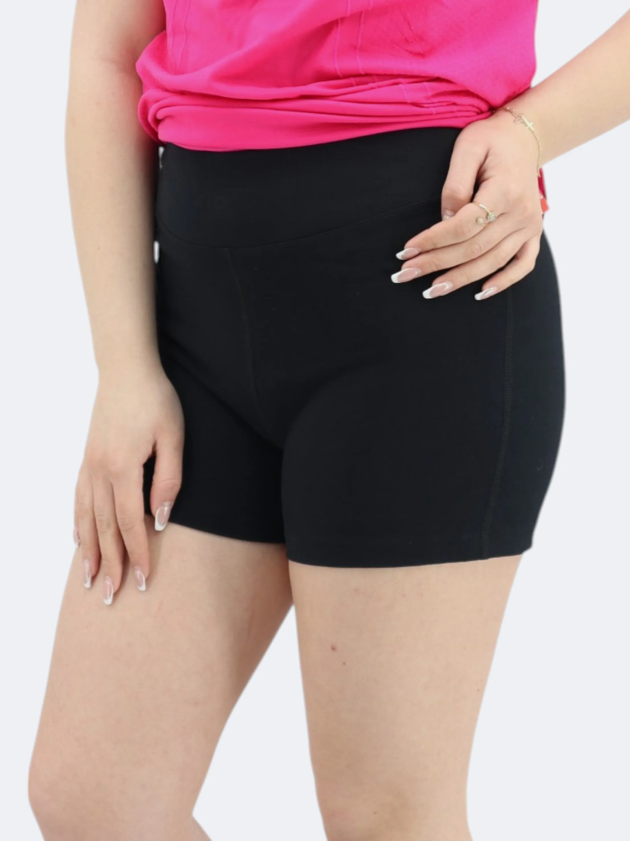 Leggings courts simples pour femme, Noir