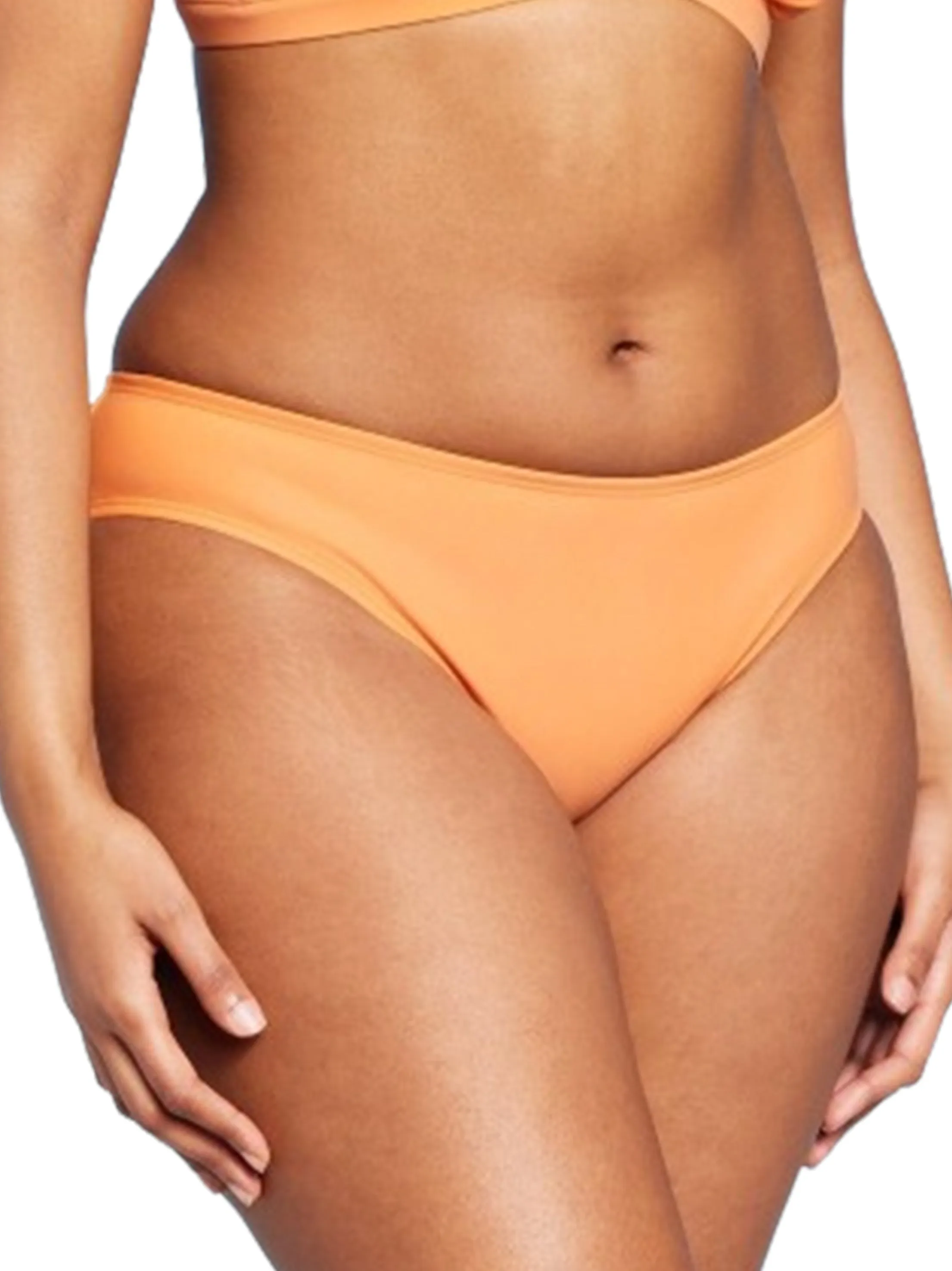 Culotte de bikini unie pour femme, Orange