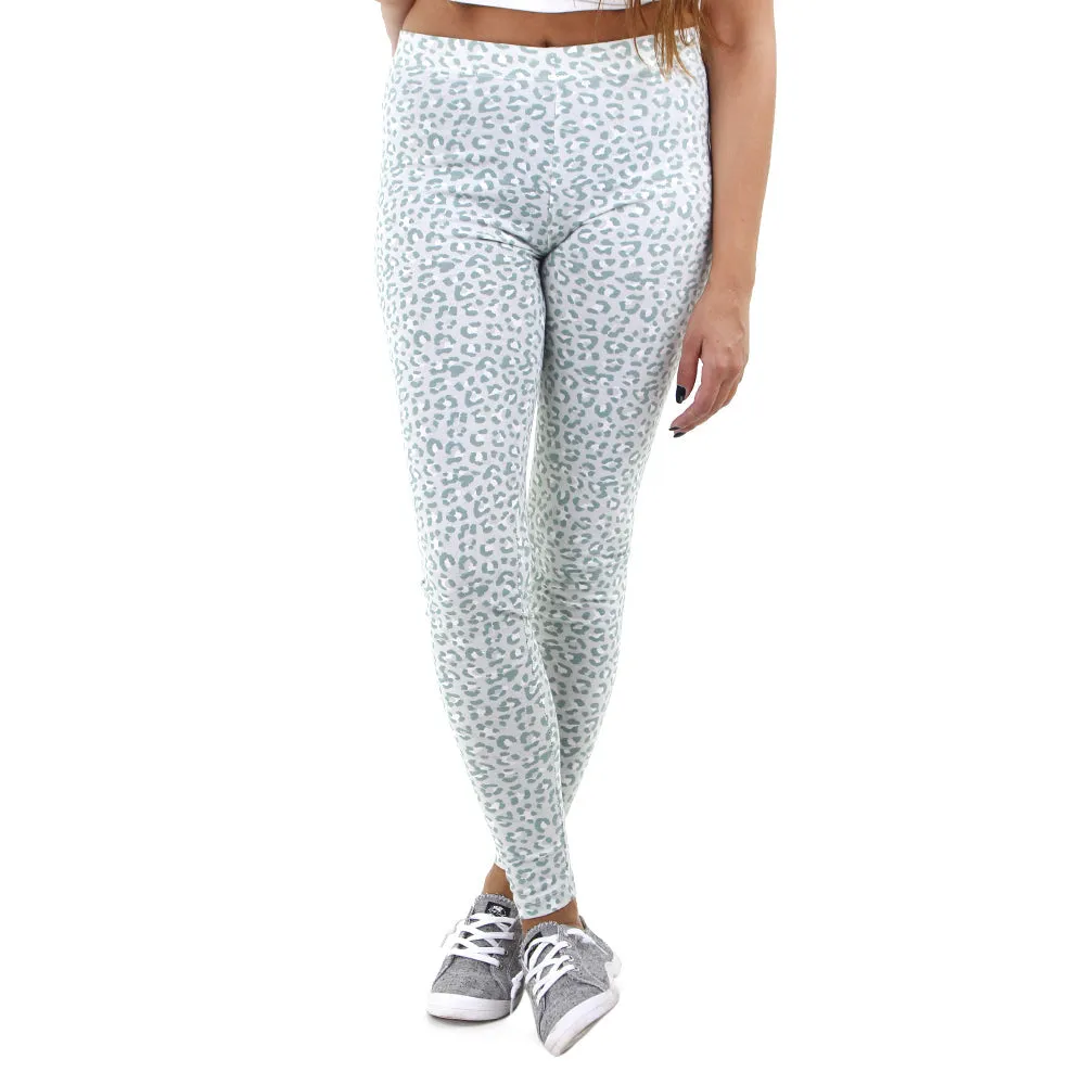 Legging imprimé pour femme, vert clair