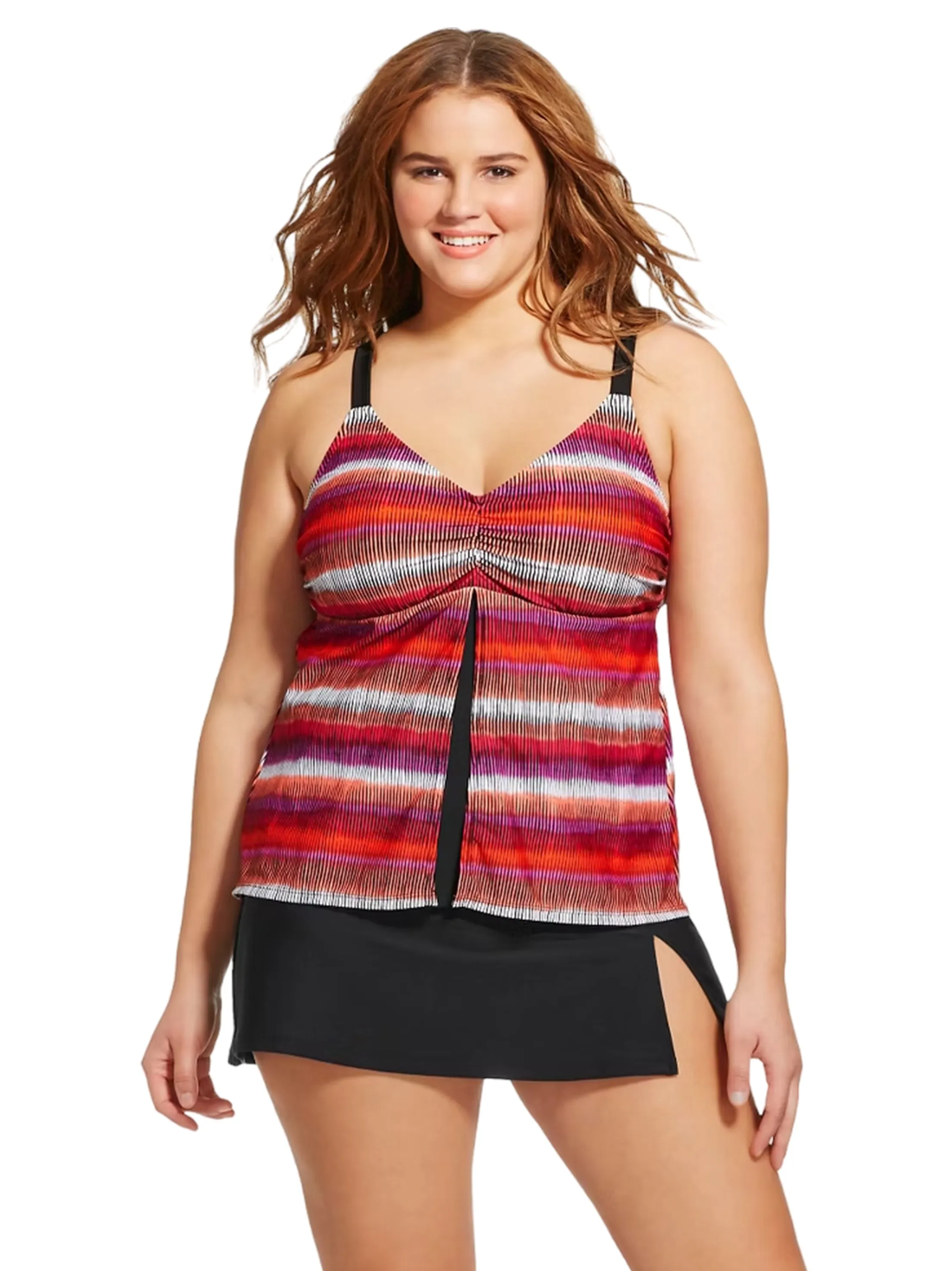 Haut de tankini imprimé pour femme, multicolore