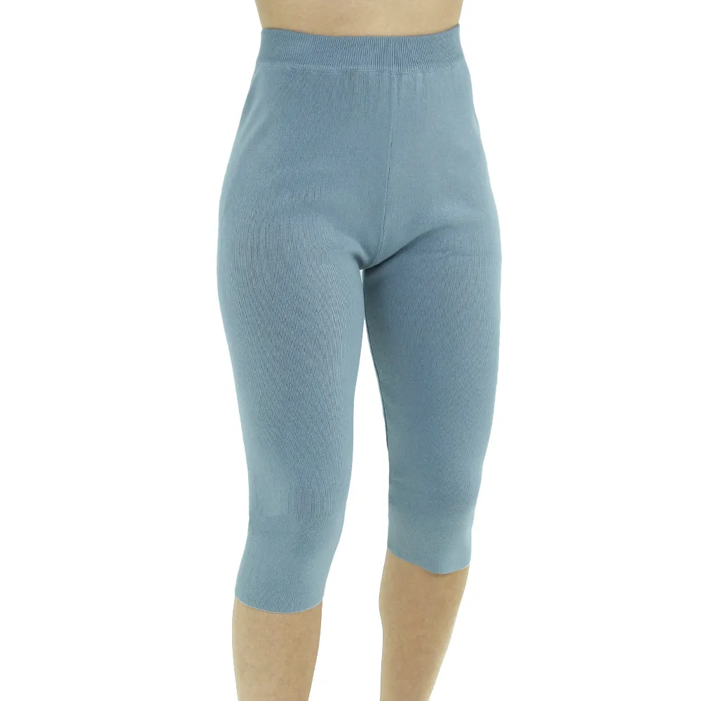 Legging Femme Effilé à Enfiler Élastique, Gris