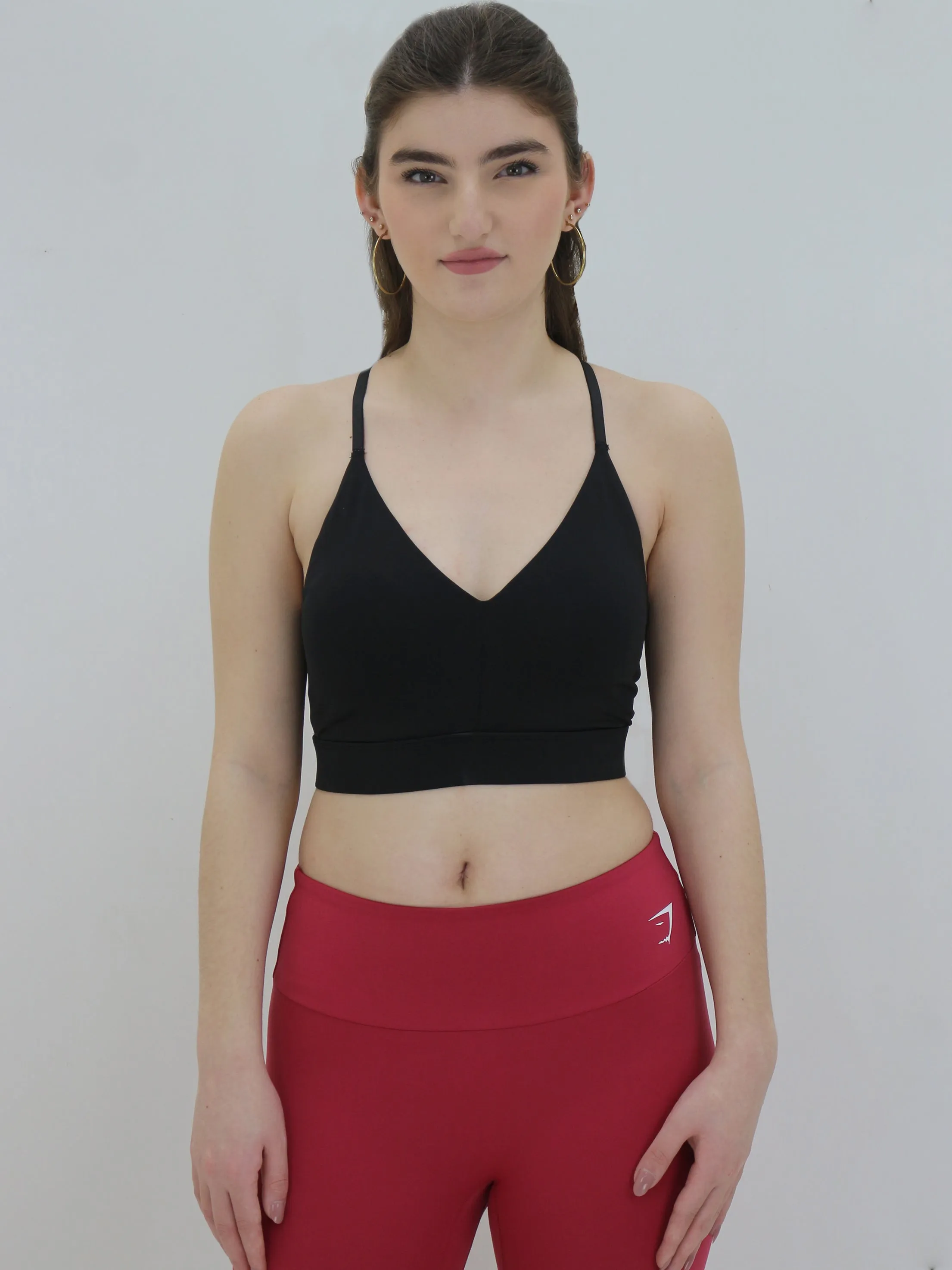 Soutien-gorge de sport à rayures pour femmes, Noir