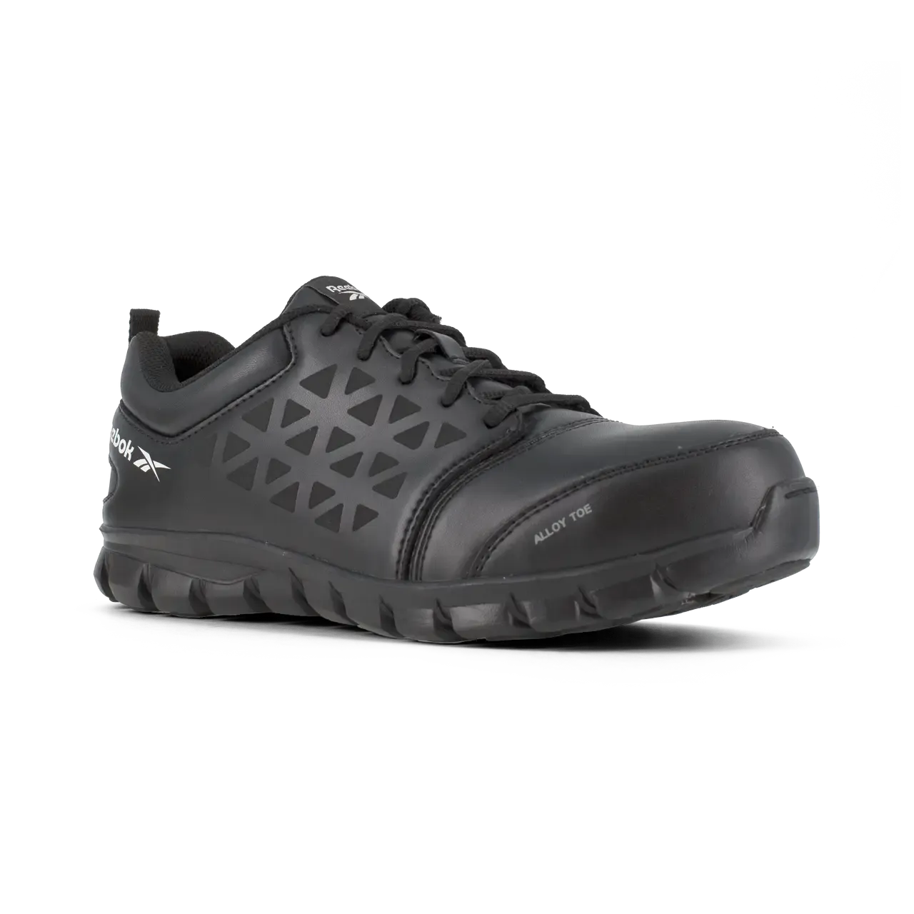 Chaussure de travail athlétique en cuir avec embout en alliage et coussin Sublite pour femmes - Noir