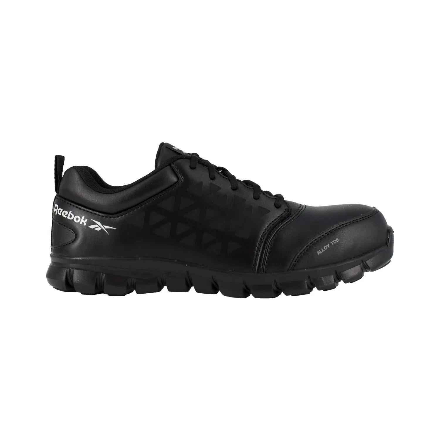 Chaussure de travail athlétique en cuir avec embout en alliage et coussin Sublite pour femmes - Noir