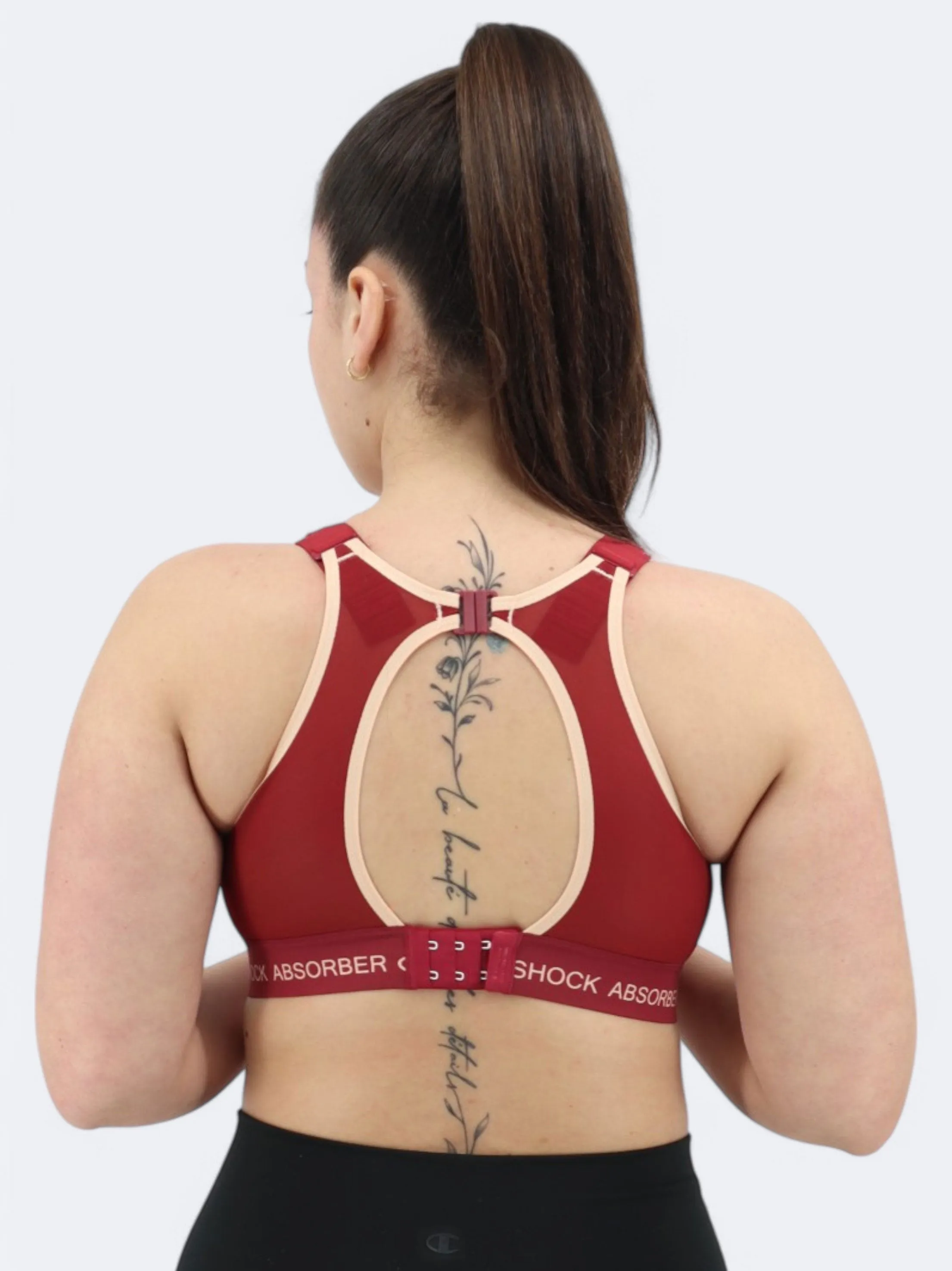 Soutien-gorge de sport texturé pour femme, Bordeaux