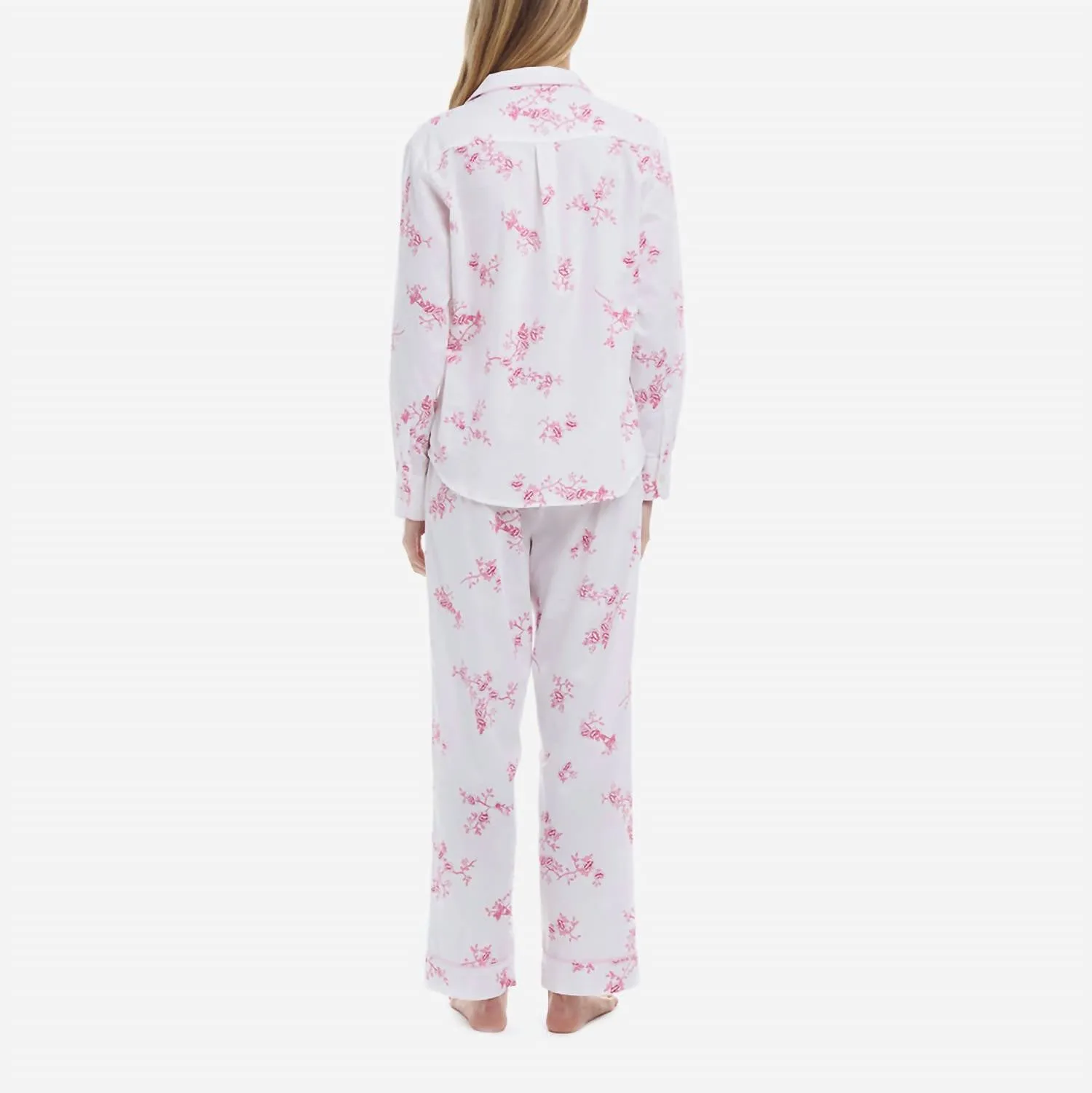 Ensemble de pyjama long en sergé floral pour femmes en English Rose