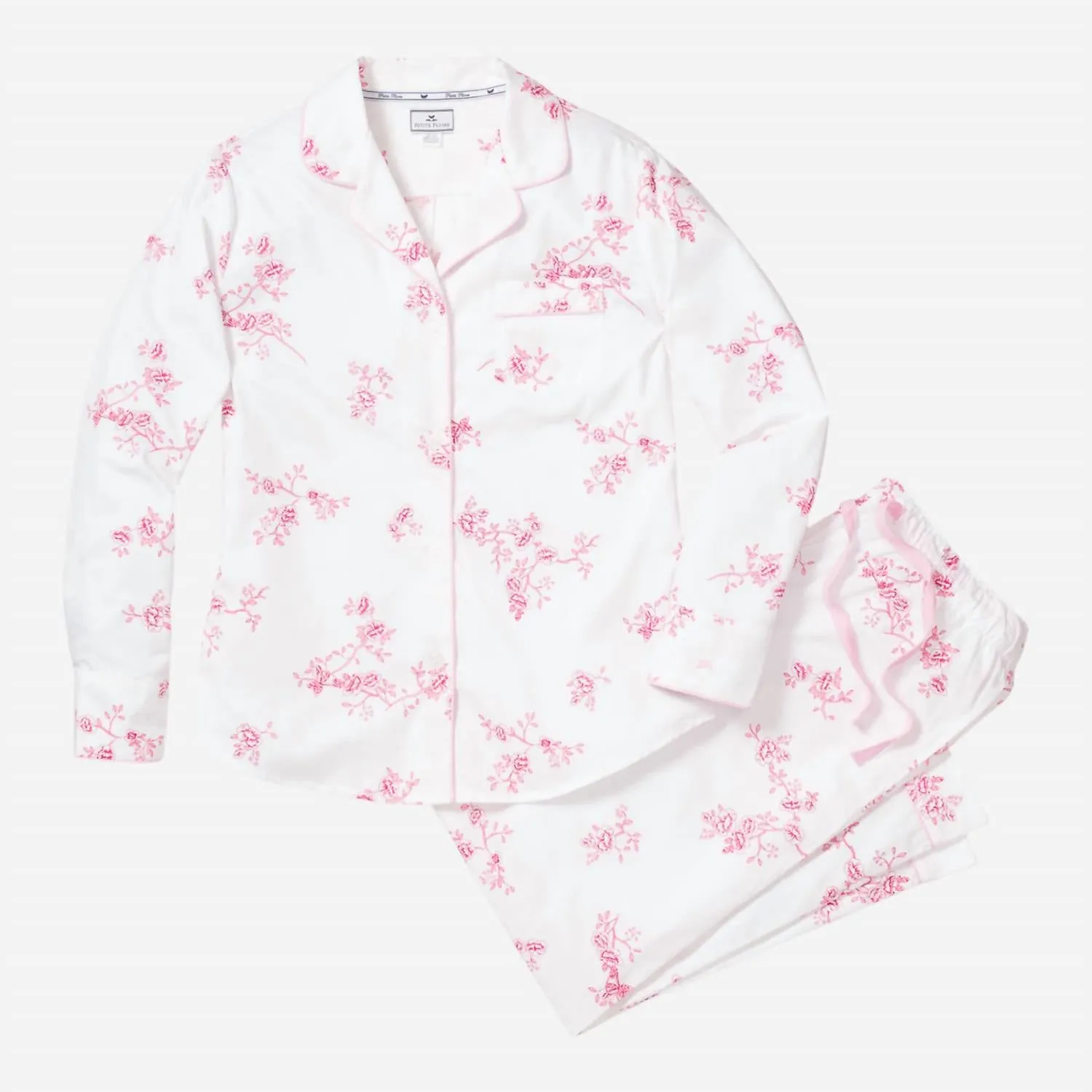 Ensemble de pyjama long en sergé floral pour femmes en English Rose