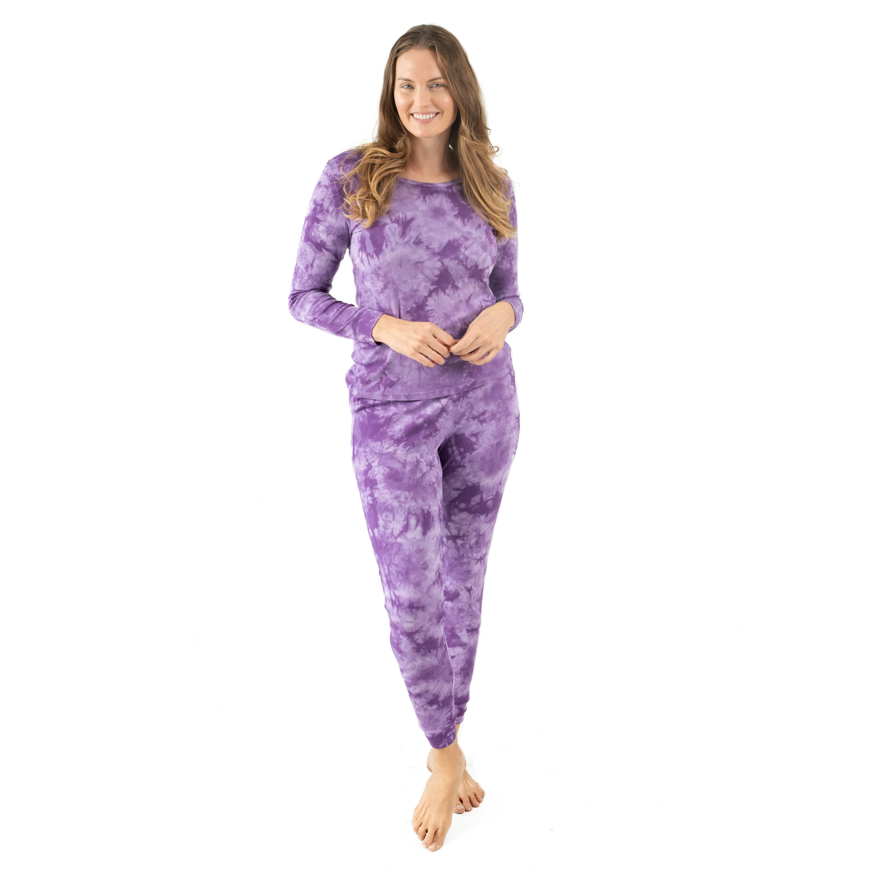 Pyjama en coton deux pièces pour femme - Technique tie-dye