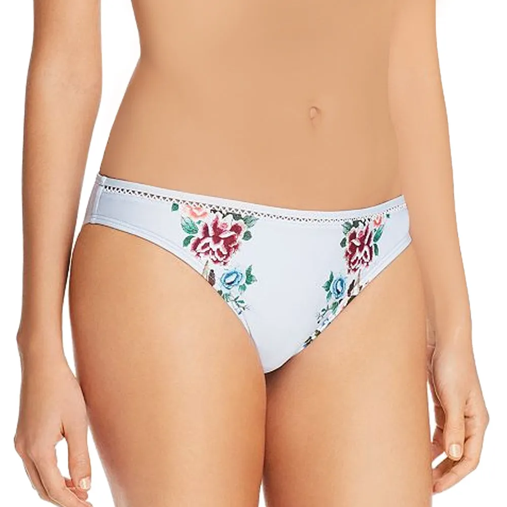 Slip de Bikini Hipster Jardin Zen pour Femme, Bleu Clair